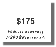 $175 Help a recovering addict for one week